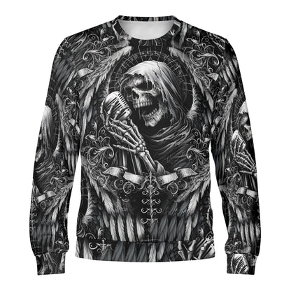 Shadowy Singer – Unisex Sweater - Gothic Elegance Meets Rebellious Sound