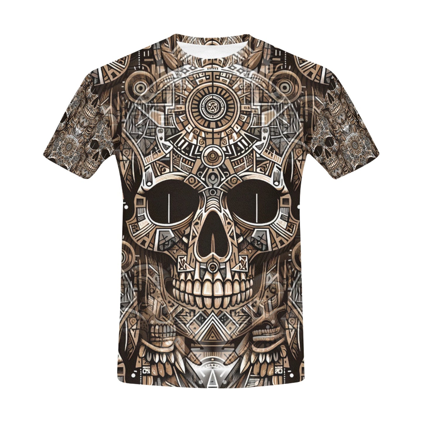 Skull Totem – Unisex T-Shirt: A Bold Fusion of Ancient and Modern Elements