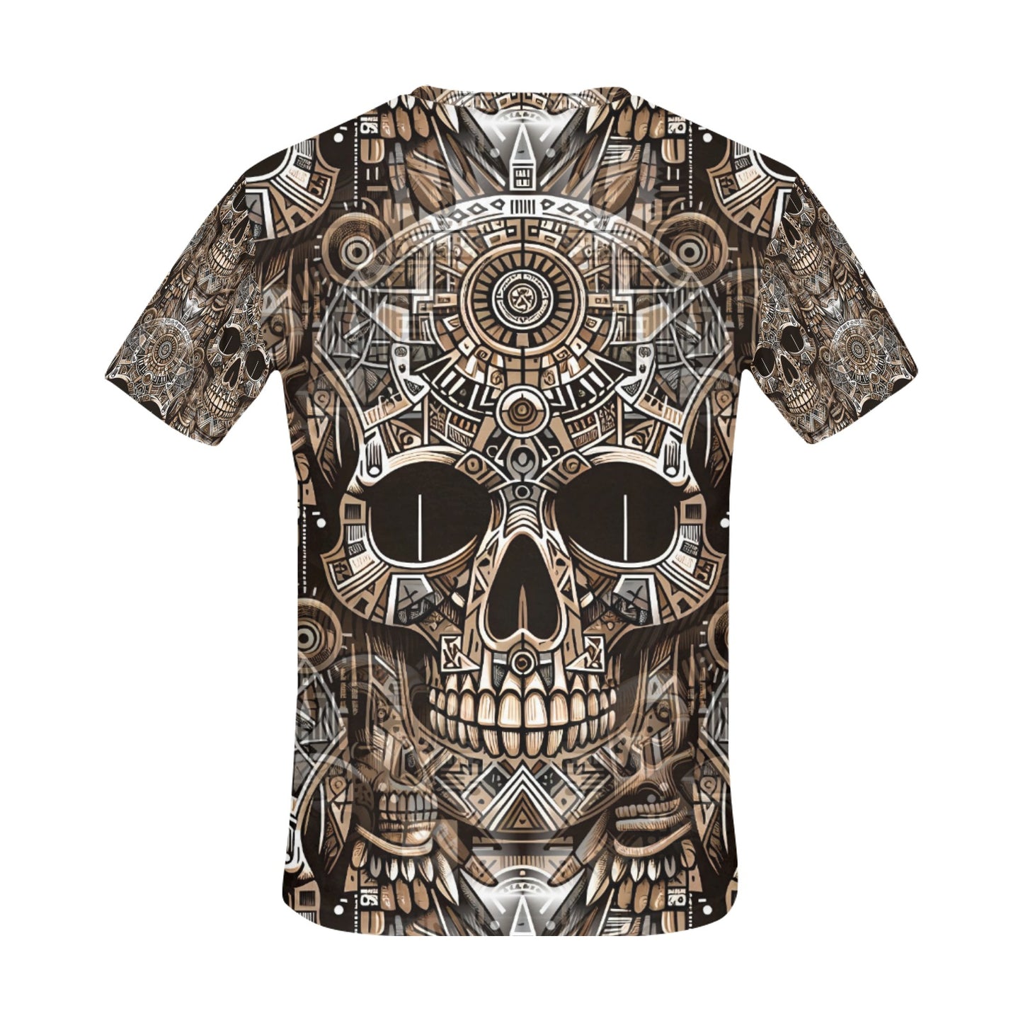 Skull Totem – Unisex T-Shirt: A Bold Fusion of Ancient and Modern Elements