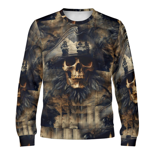 Skull and Sea – Unisex Sweater - Sail Into the Unknown with Fearless Style