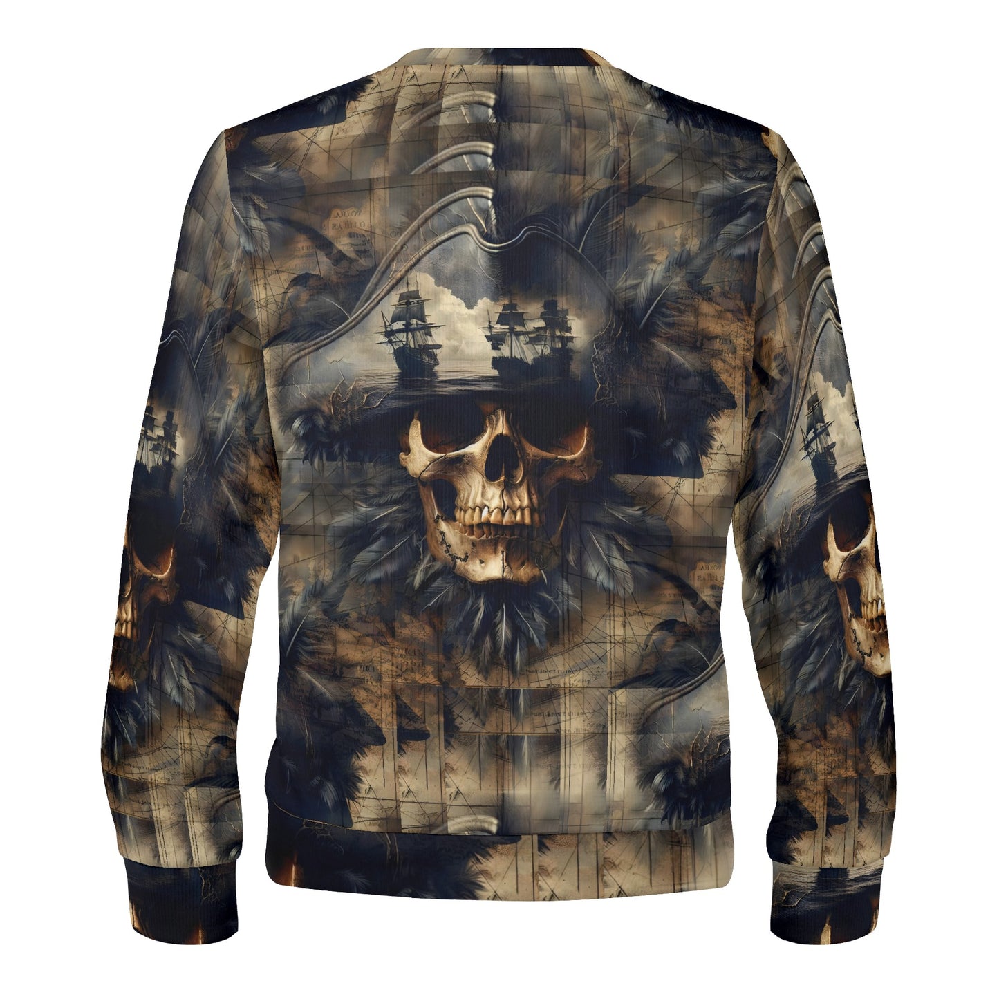 Skull and Sea – Unisex Sweater - Sail Into the Unknown with Fearless Style