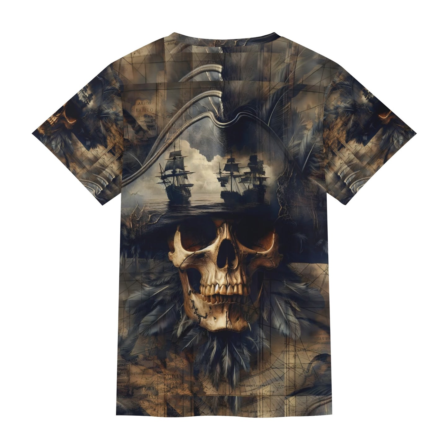 Skull & Sea – Unisex T-Shirt - Embark on a High-Seas Adventure