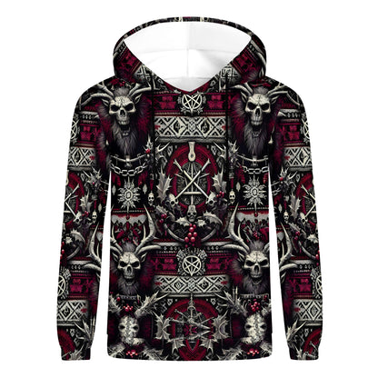 Skullbound Noel – Poly French Terry Hoodie