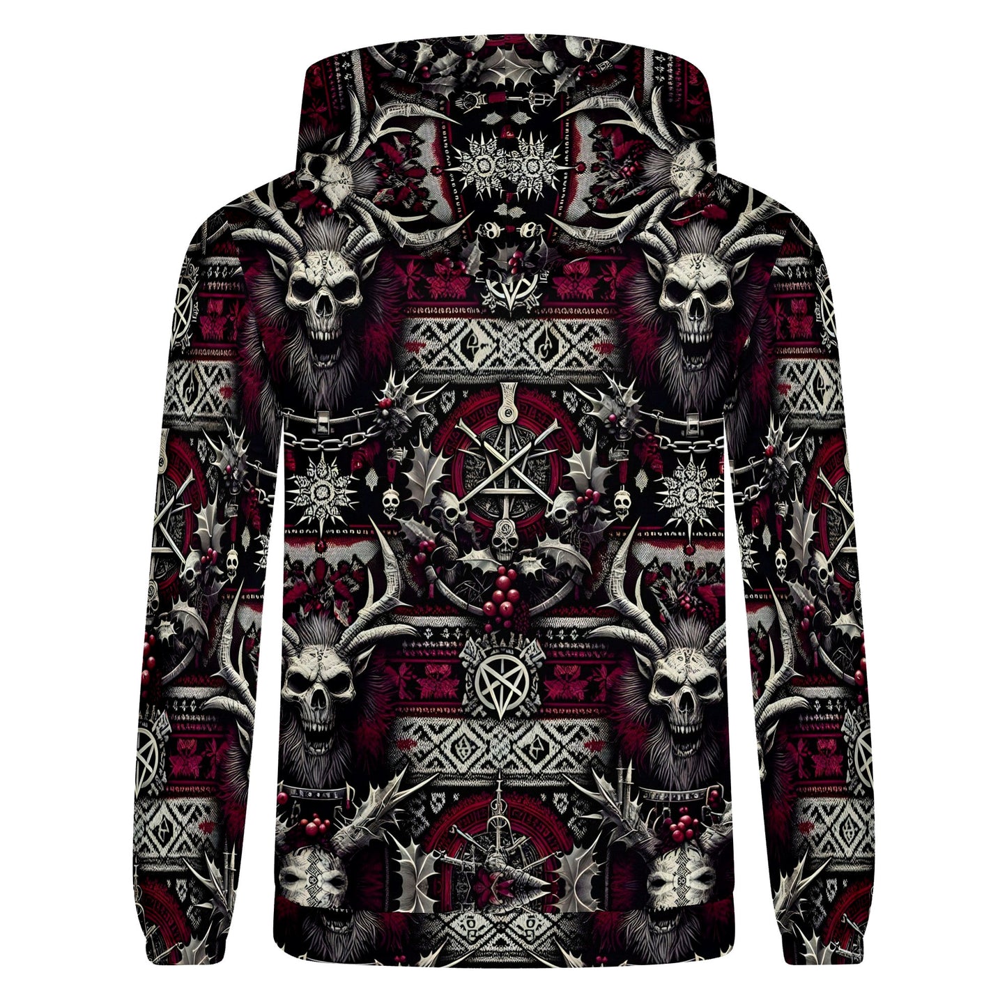 Skullbound Noel – Poly French Terry Hoodie