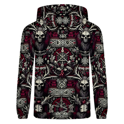 Skullbound Noel – Poly French Terry Hoodie