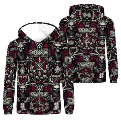Skullbound Noel – Poly French Terry Hoodie