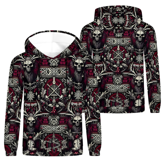 Skullbound Noel – Poly French Terry Hoodie