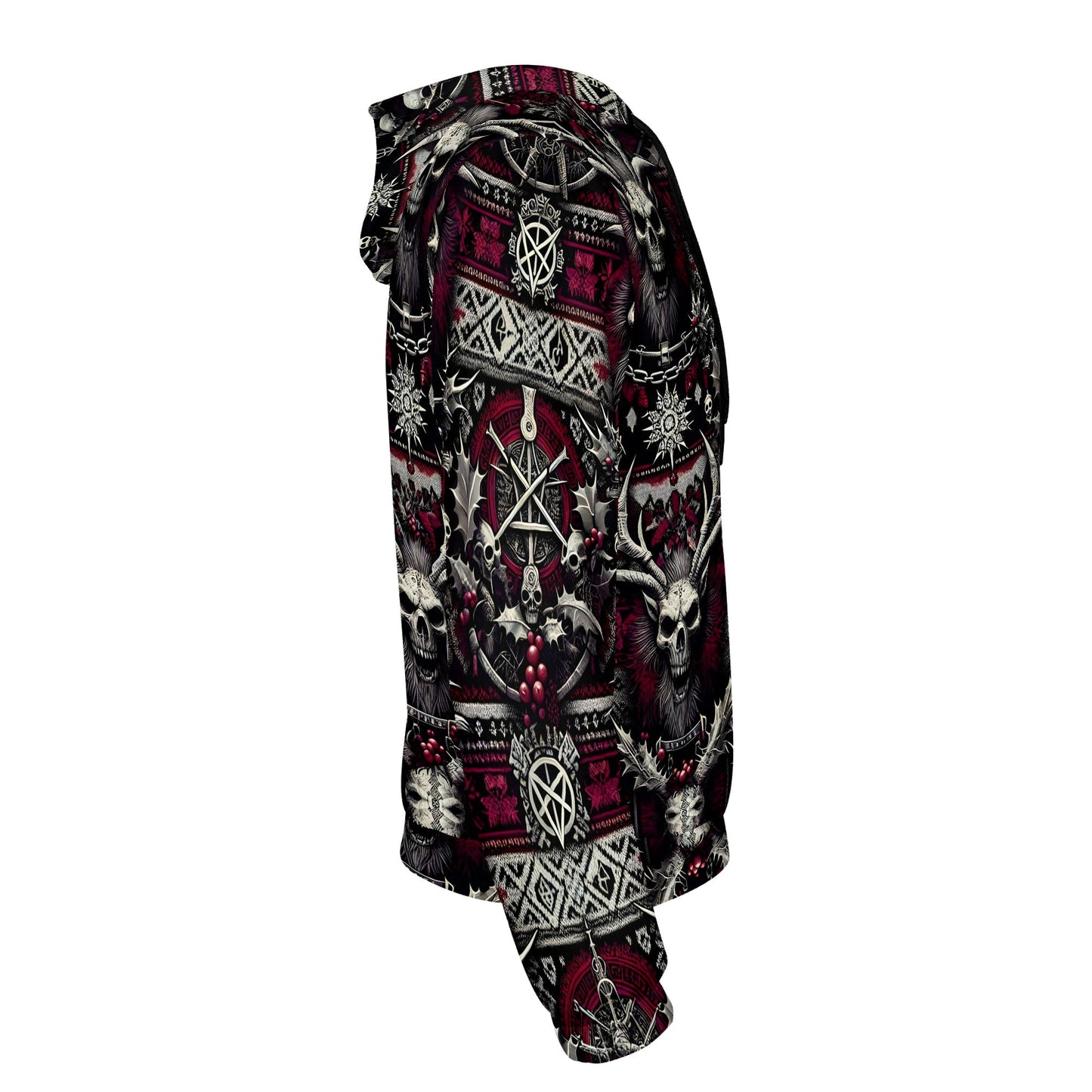 Skullbound Noel – Poly French Terry Hoodie