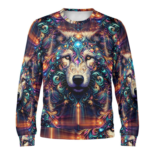 Stardust Wolf – Unisex Sweater: Unleash Your Cosmic Spirit