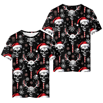 Sugar & Skull Organic Cotton Christmas T-Shirt by Loud & Lethal