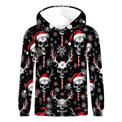 Sugar & Skull Christmas – Poly French Terry Hoodie