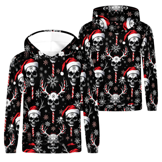 Sugar & Skull Christmas – Poly French Terry Hoodie