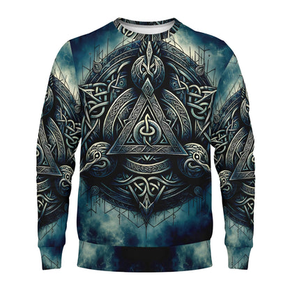 The Valknut Circle – Poly French Terry Sweatshirt | Loud and Lethal