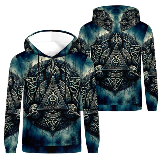 The Valknut Circle – Poly French Terry Hoodie by Loud and Lethal
