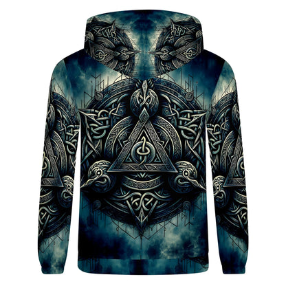 The Valknut Circle – Poly French Terry Hoodie by Loud and Lethal
