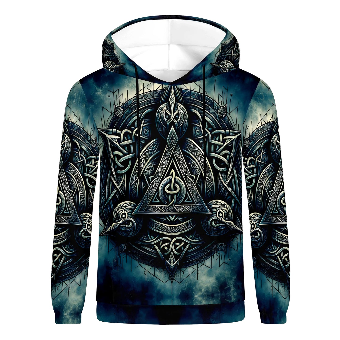 The Valknut Circle – Poly French Terry Hoodie by Loud and Lethal
