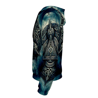 The Valknut Circle – Poly French Terry Hoodie by Loud and Lethal