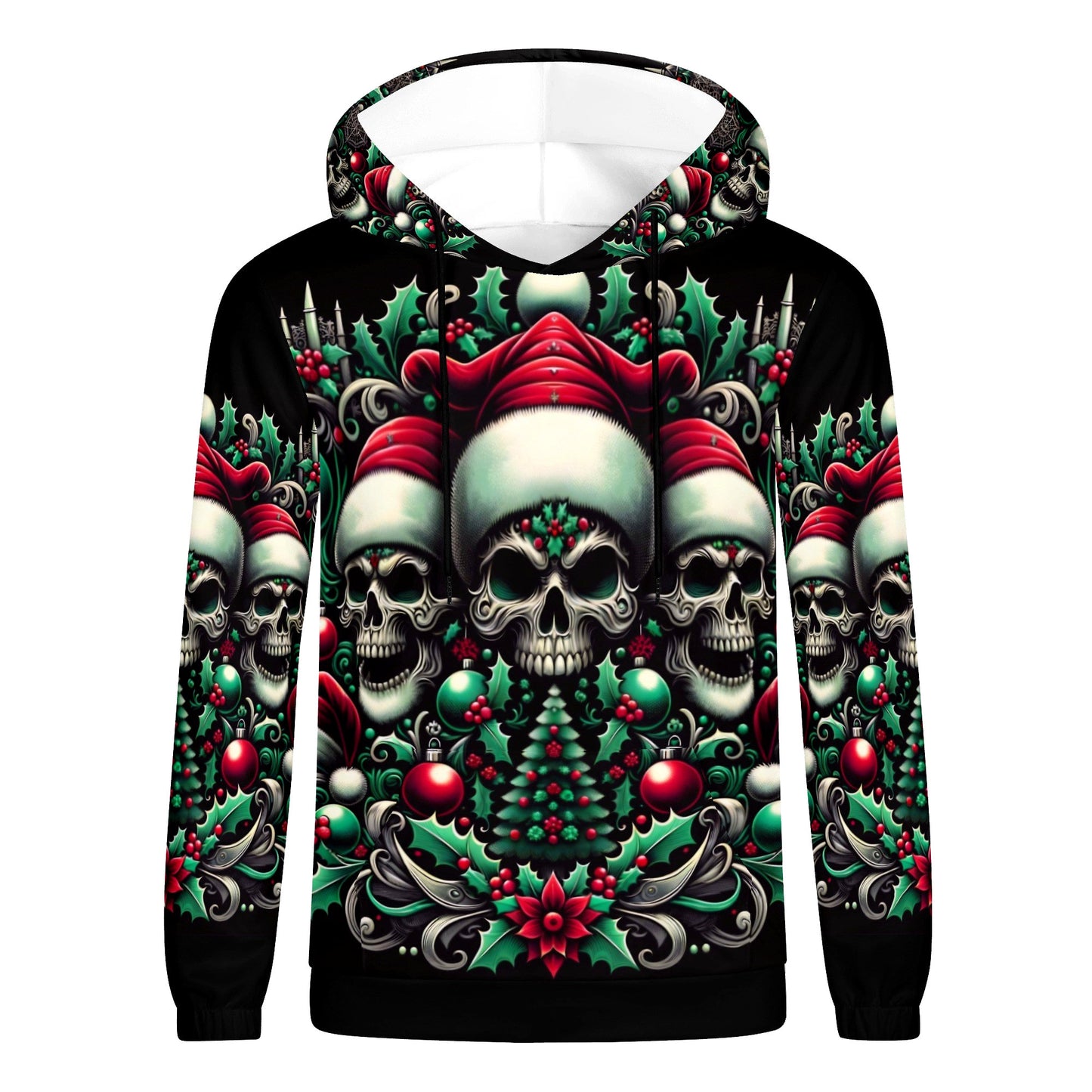 Three Skulls of Noel – Poly French Terry Hoodie
