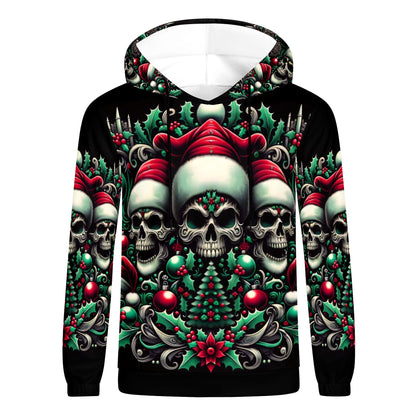 Three Skulls of Noel – Poly French Terry Hoodie