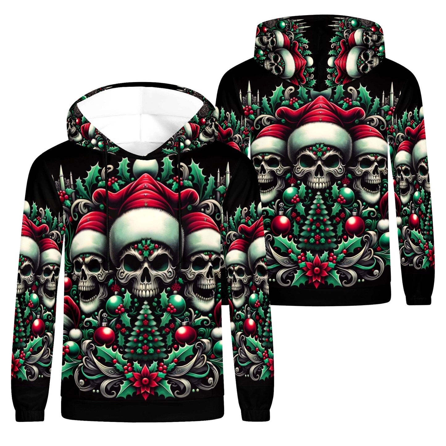 Three Skulls of Noel – Poly French Terry Hoodie