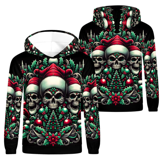 Three Skulls of Noel – Poly French Terry Hoodie
