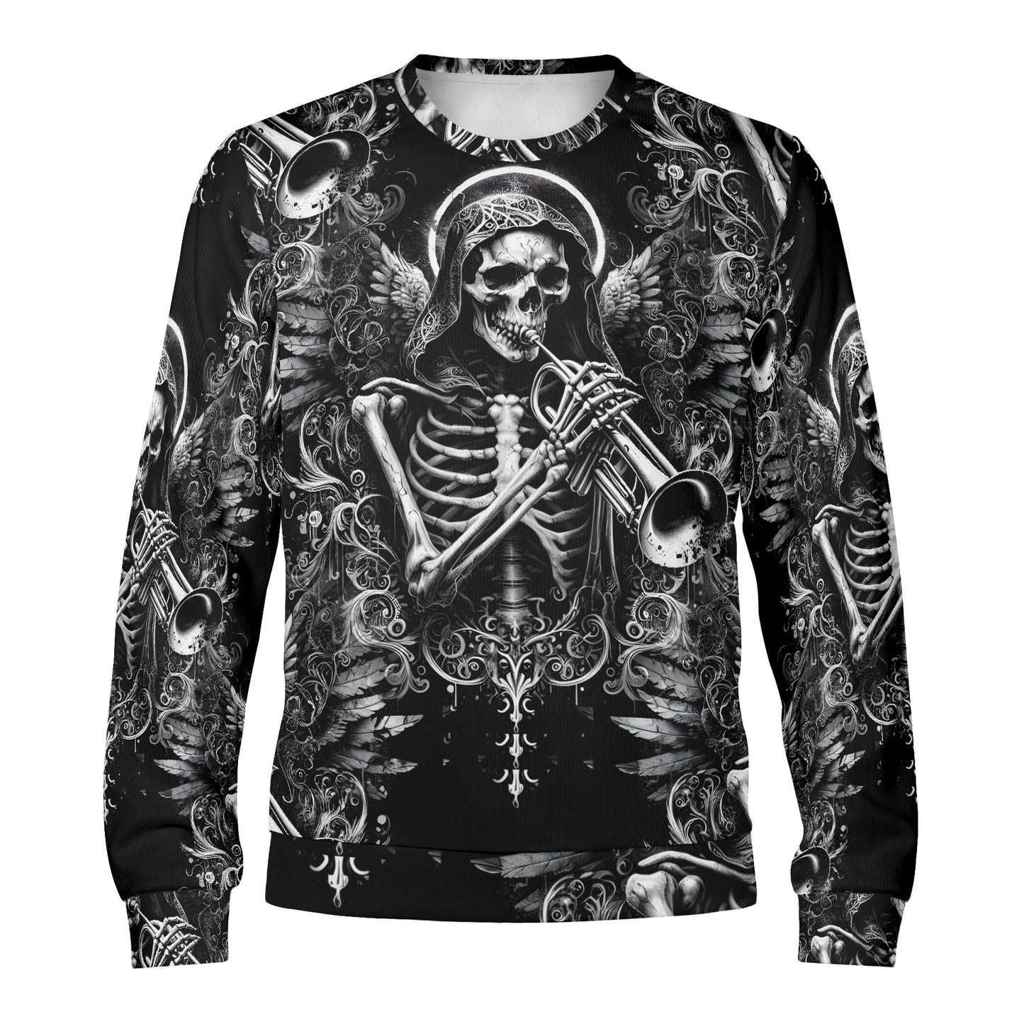 Trumpet of the Dead – Unisex Sweater - A Symphony of Darkness & Rebellion