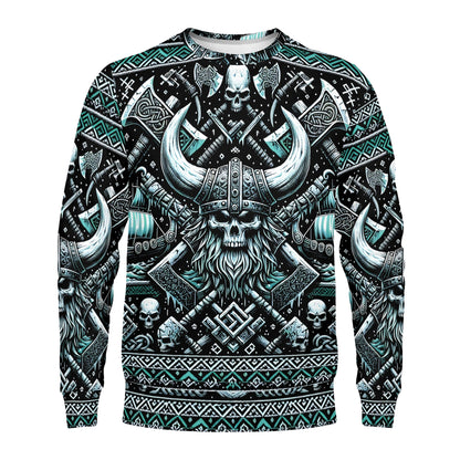 Viking Shadows - Poly French Terry Christmas Sweatshirt