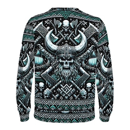 Viking Shadows - Poly French Terry Christmas Sweatshirt