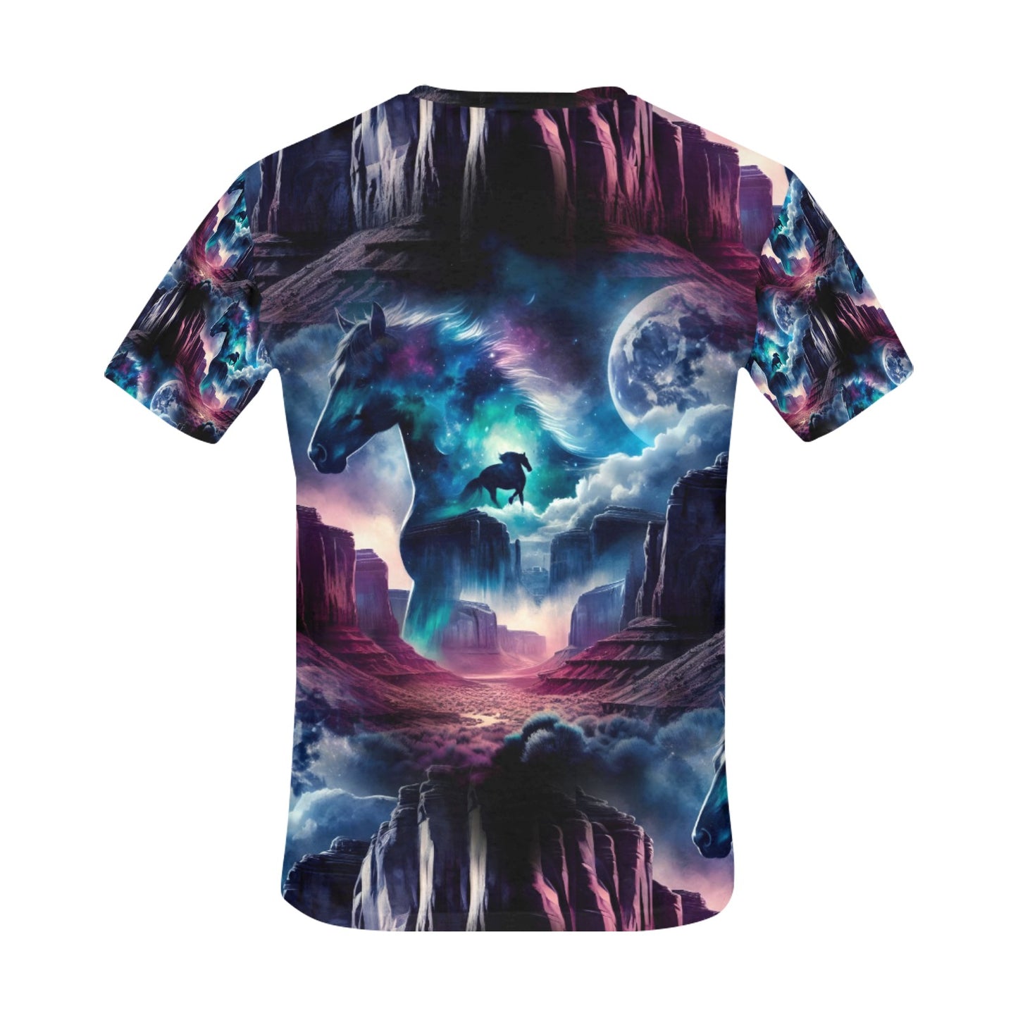 Wild West Wanderer – Unisex T-Shirt: A Cosmic Journey Through the Night