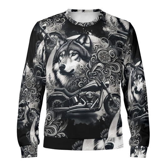 Wolf Rider – Unisex Sweater: Unleash the Wild Spirit