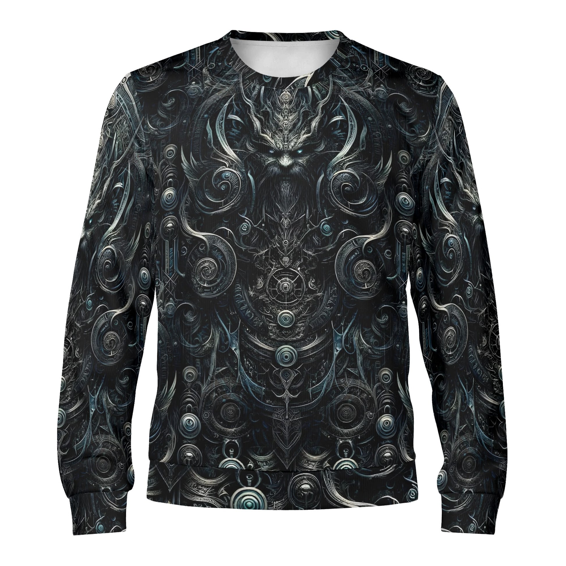 Loud and Lethal unisex sweater with Sigil of Shadows Poly French Terry Sweatshirt design dark ornate gothic sigil print