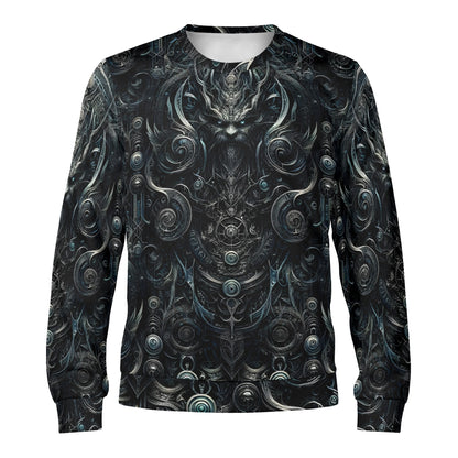Loud and Lethal unisex sweater with Sigil of Shadows Poly French Terry Sweatshirt design dark ornate gothic sigil print