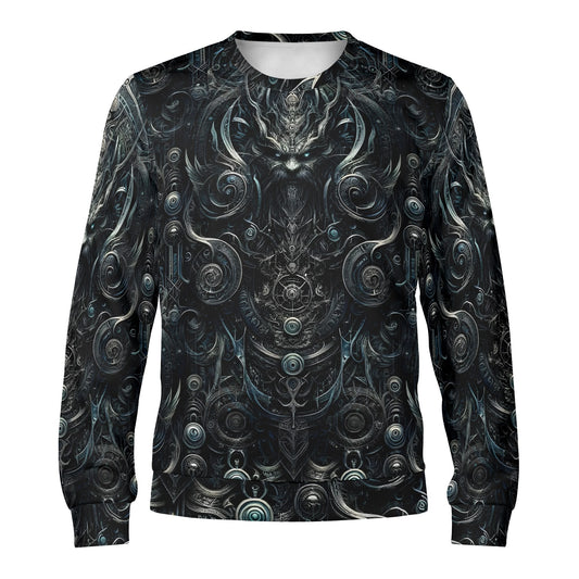 Loud and Lethal unisex sweater with Sigil of Shadows Poly French Terry Sweatshirt design dark ornate gothic sigil print