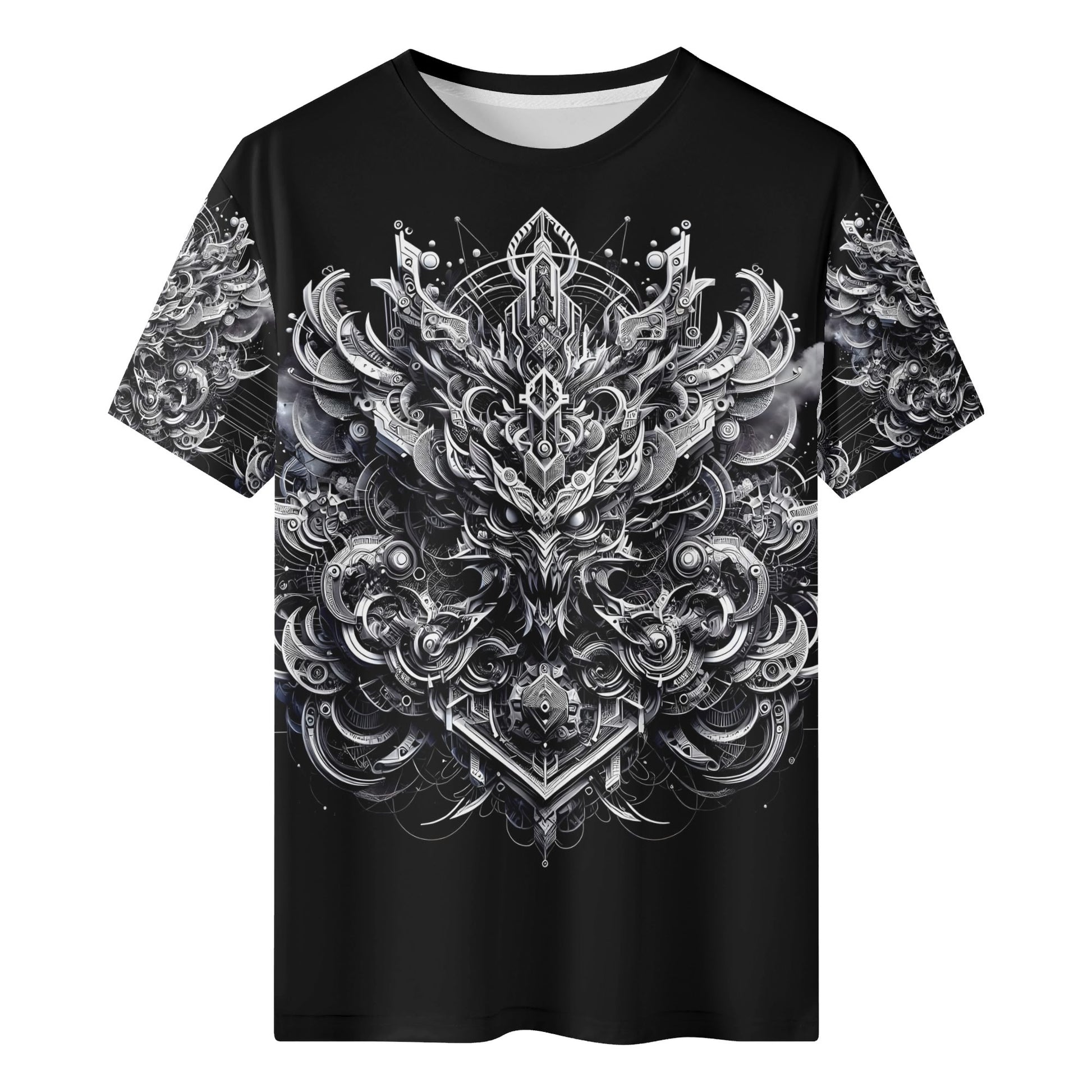 Beast in Motion 100 Cotton T-Shirt by Loud and Lethal featuring detailed black and white beast graphic
