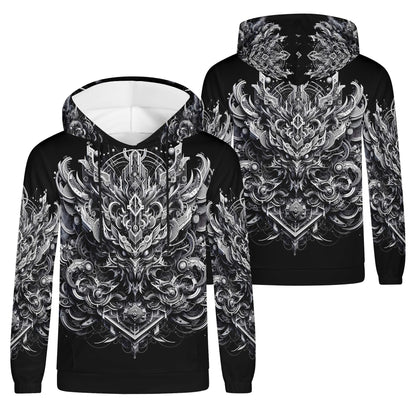 Beast in Motion Cotton Terry hoodie by Loud and Lethal featuring black detailed dragon design unisex hoodie