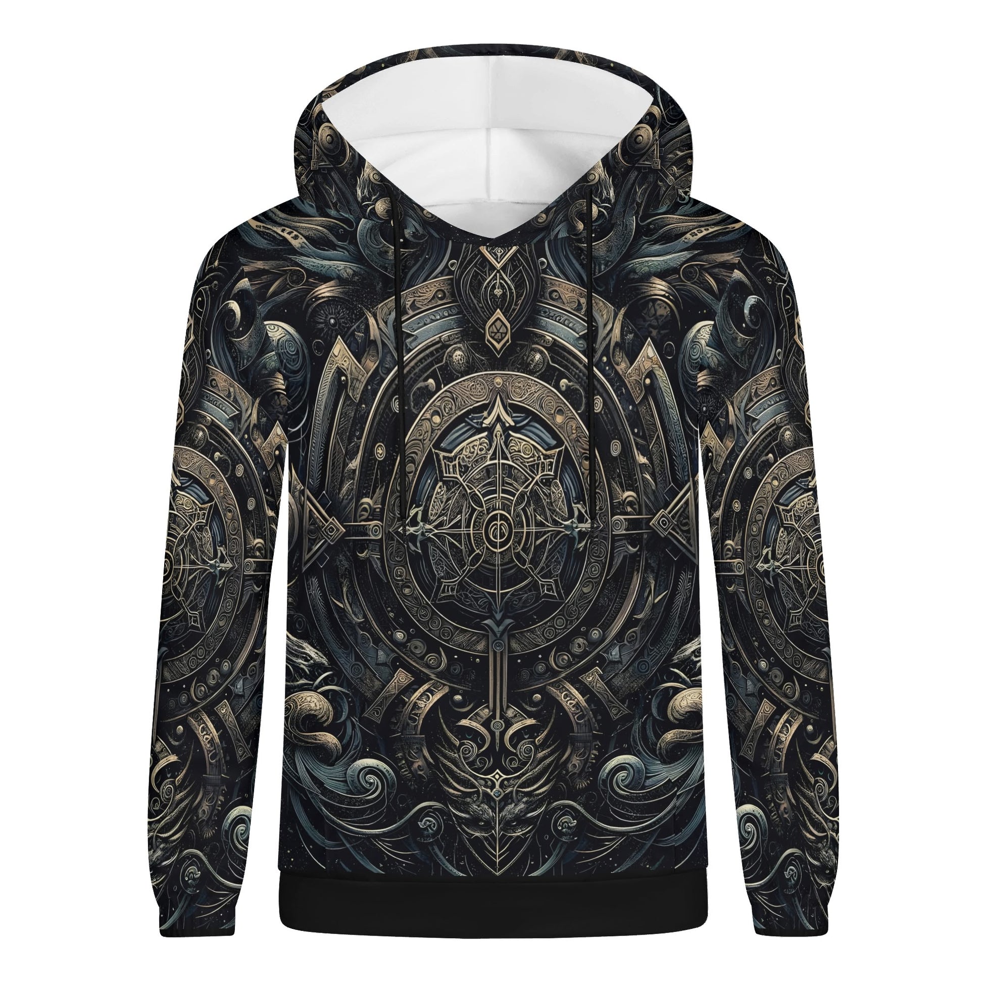 Chronicles of the Ether Cotton Terry Hoodie by Loud and Lethal with detailed dark fantasy art design