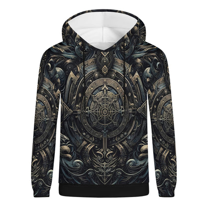 Chronicles of the Ether Cotton Terry Hoodie by Loud and Lethal with detailed dark fantasy art design