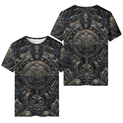 Loud and Lethal Chronicles of the Ether Lycra T-SHIRT unisex with intricate dark steampunk design front and back