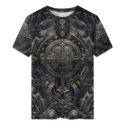 Loud and Lethal Chronicles of the Ether Lycra T-SHIRT with intricate dark fantasy mechanical design