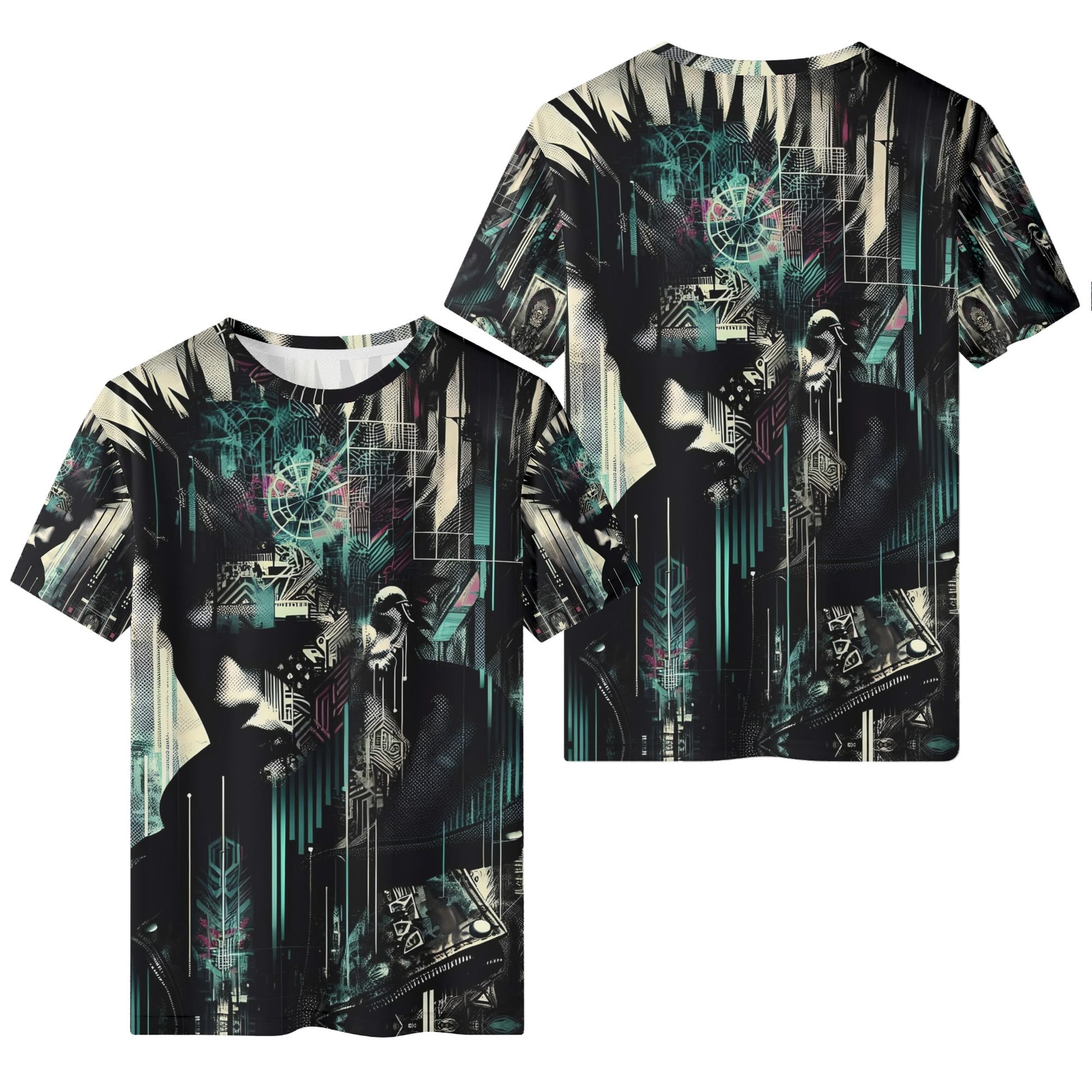 Distorted Dreams 100 Cottton T-Shirt unisex with abstract dark futuristic art design by Loud and Lethal