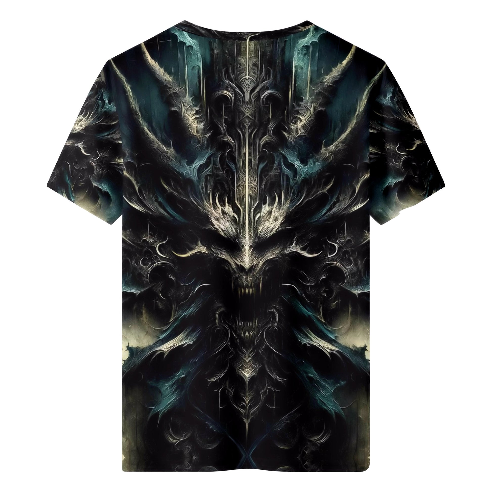 Echoes of the Underworld 100 Cotton T-Shirt by Loud and Lethal with dark fantasy skull design