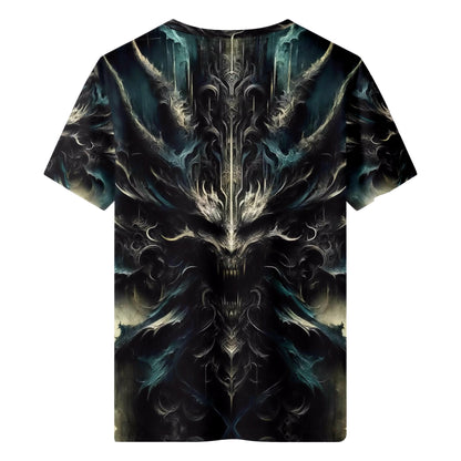 Echoes of the Underworld 100 Cotton T-Shirt by Loud and Lethal with dark fantasy skull design