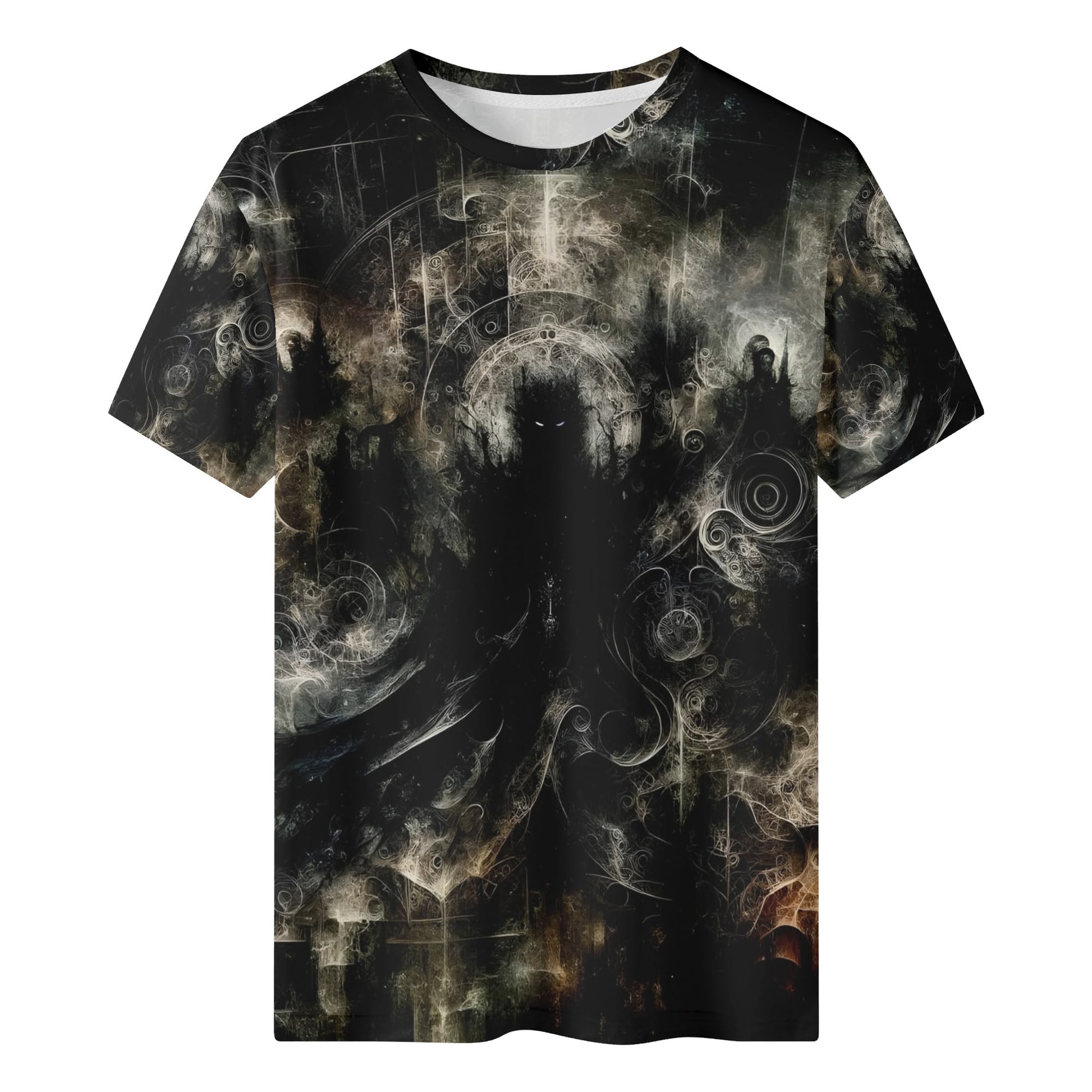 Loud and Lethal Gothic Apparition 100 Cotton T-Shirt with dark mystical ghostly design for unisex