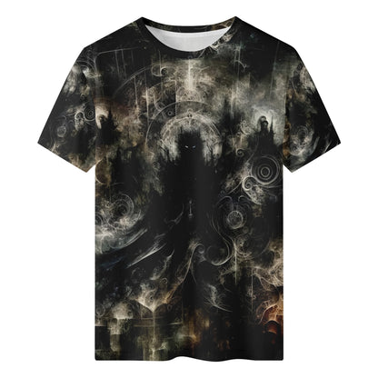 Loud and Lethal Gothic Apparition 100 Cotton T-Shirt with dark mystical ghostly design for unisex