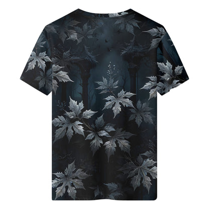 Gothic Overgrowth 100 Cotton T-Shirt by Loud and Lethal featuring dark leafy gothic design on unisex fit