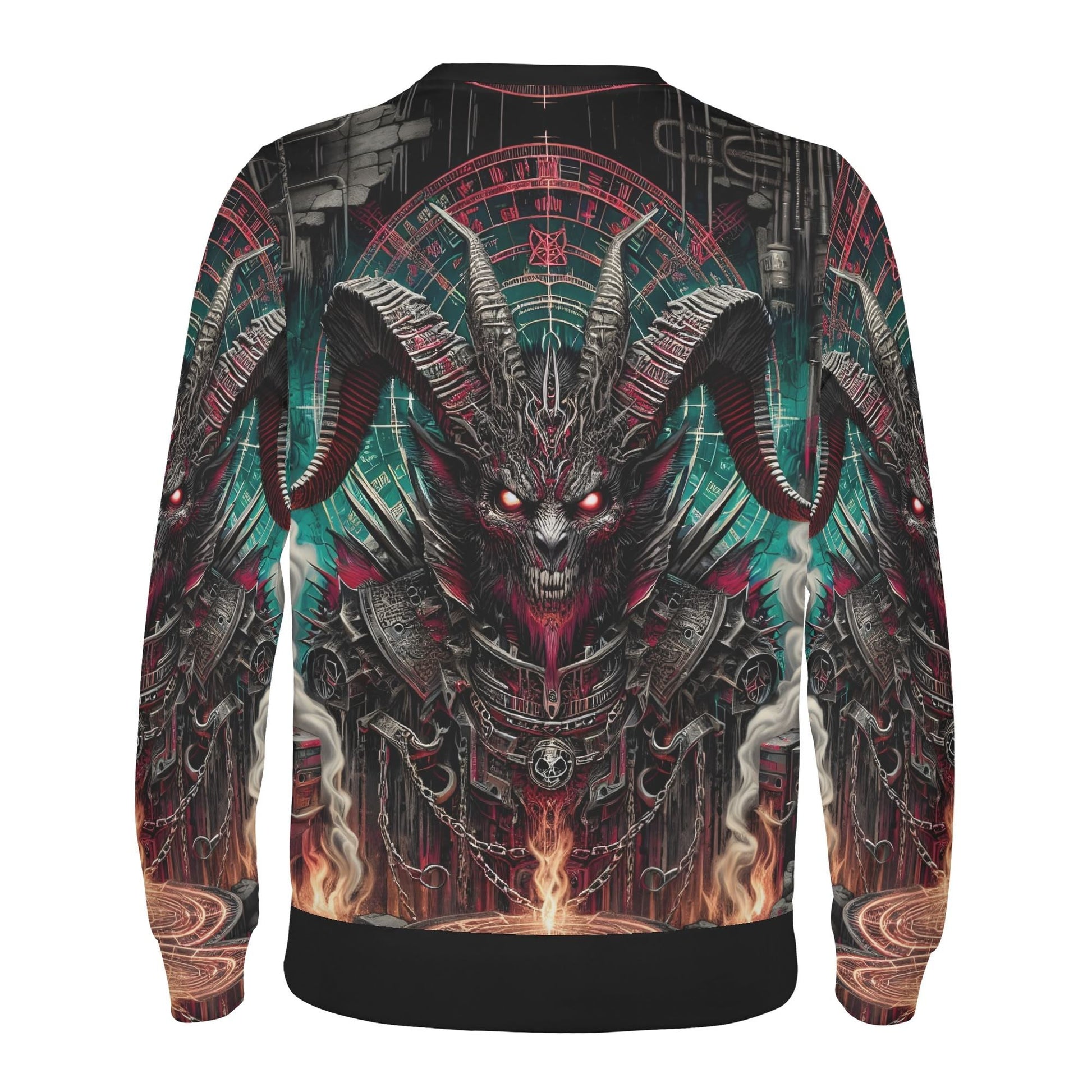 Loud and Lethal unisex sweater featuring Mythical Monsters Baphomet Cotton Terry Sweatshirt with horned goat