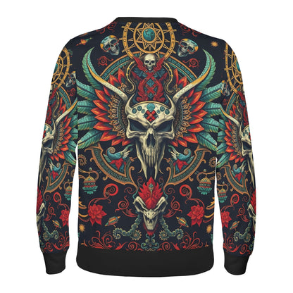 Flourish of Rebellion Limited Edition Poly French Terry Sweatshirt by Loud and Lethal unisex winged skull design