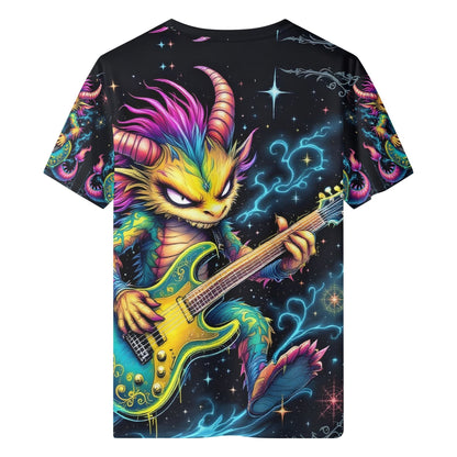 Shredbeast Organic Cotton Kids T-Shirt by Loud and Lethal featuring colorful monster playing electric guitar design