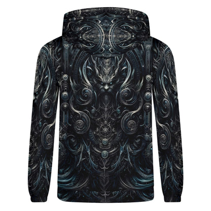Loud and Lethal Sigil of Shadows Cotton Terry Hoodie unisex black detailed fantasy design