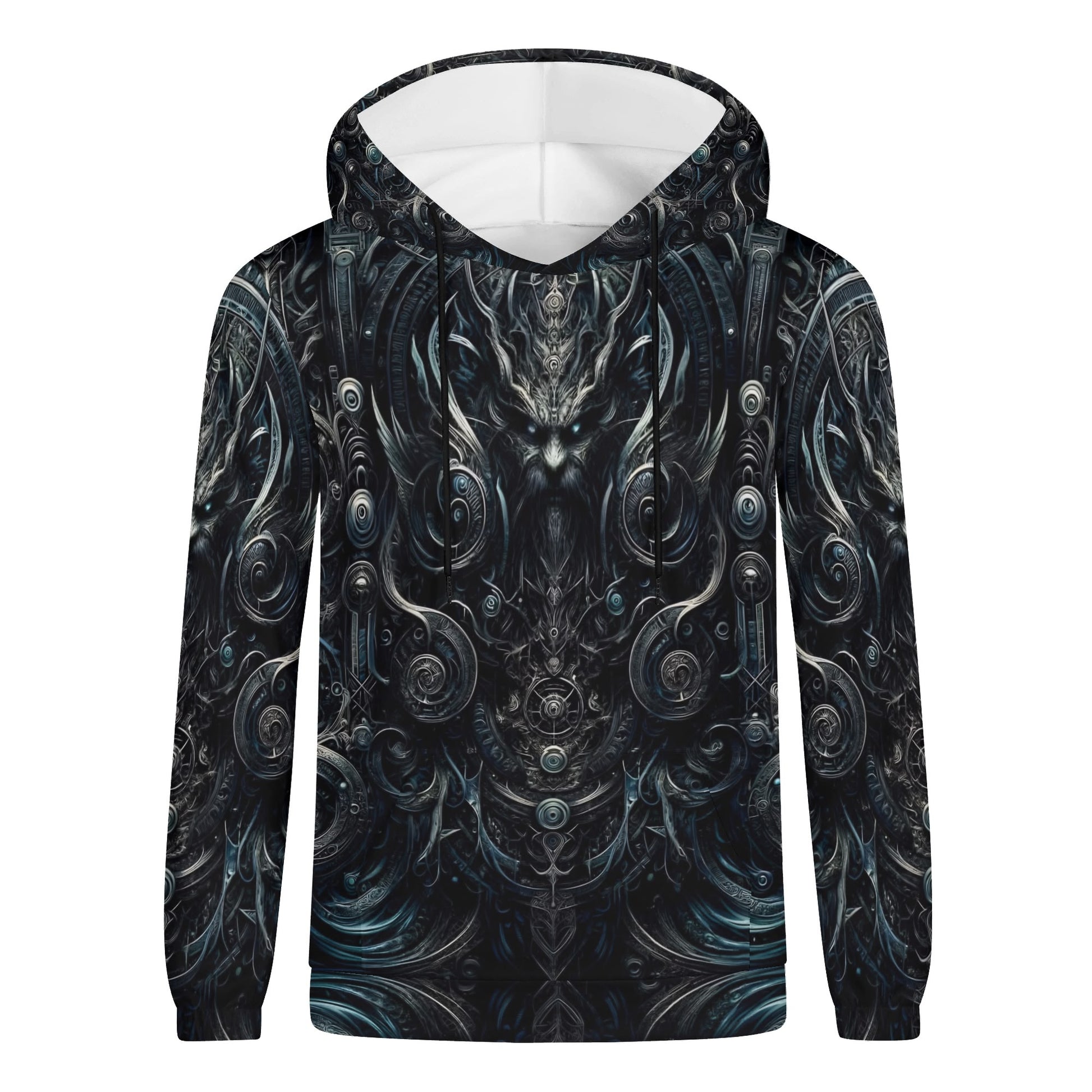 Loud and Lethal Sigil of Shadows Cotton Terry Hoodie with dark intricate fantasy design unisex